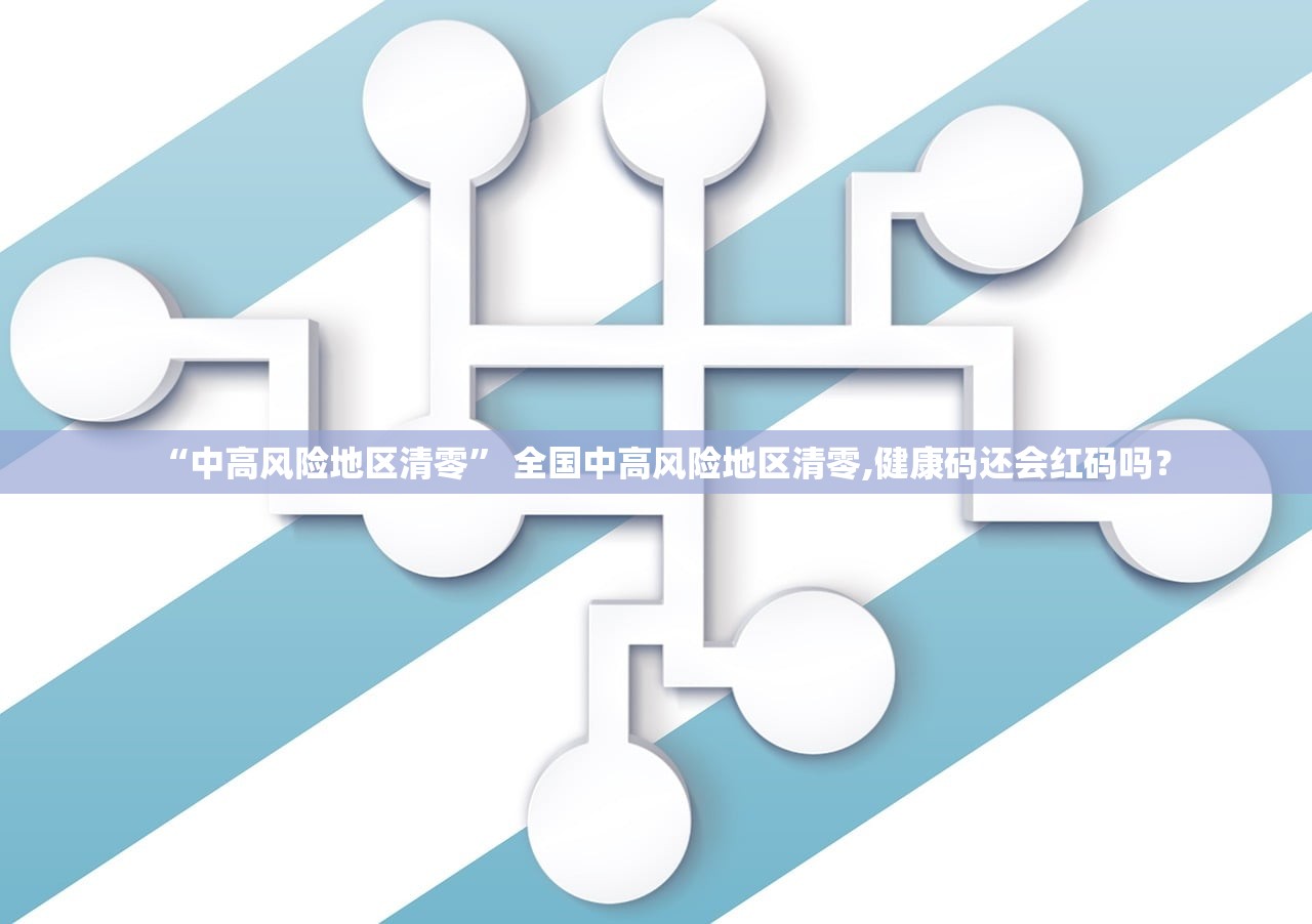 “中高风险地区清零	” 全国中高风险地区清零,健康码还会红码吗？