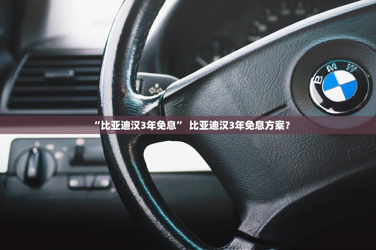 “比亚迪汉3年免息” 比亚迪汉3年免息方案？