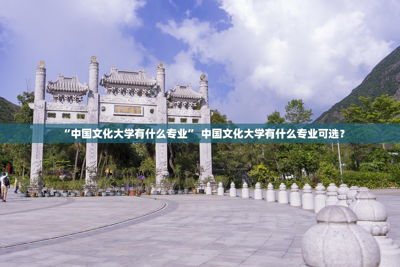 “中国文化大学有什么专业	” 中国文化大学有什么专业可选？