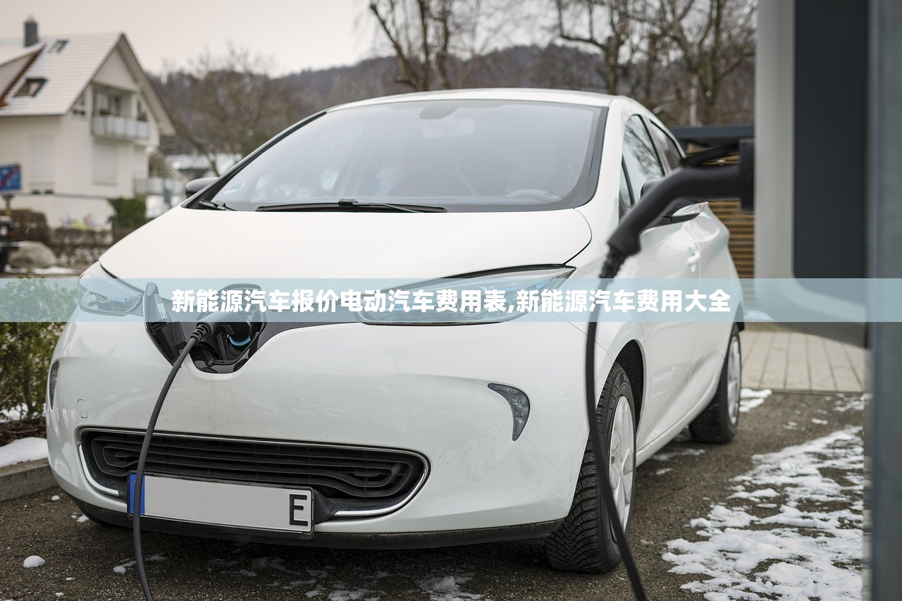 新能源汽车报价电动汽车费用表,新能源汽车费用大全