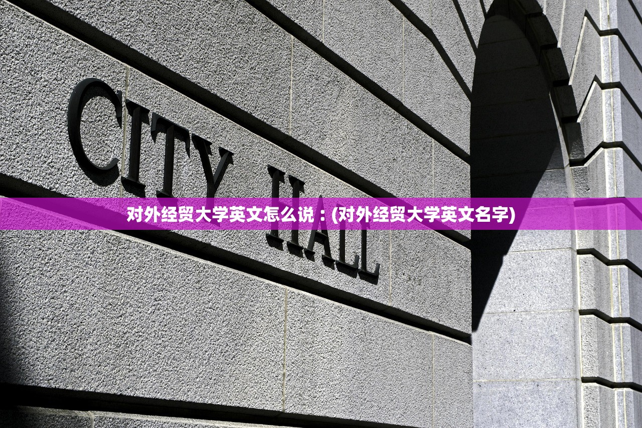 对外经贸大学英文怎么说︰(对外经贸大学英文名字)