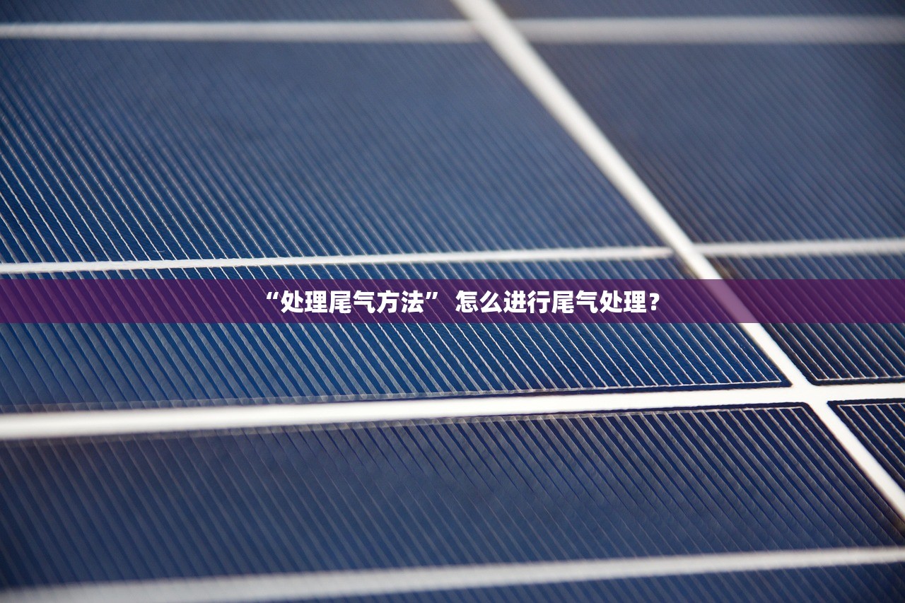 “处理尾气方法” 怎么进行尾气处理？