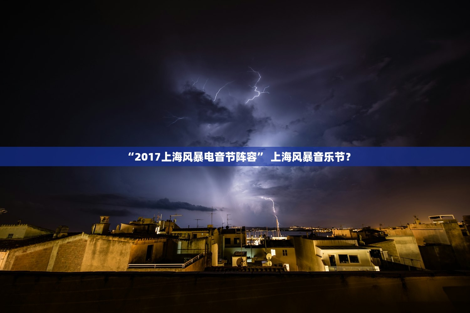 “2017上海风暴电音节阵容” 上海风暴音乐节？
